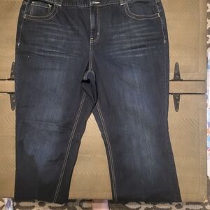 Lane Bryant Dark Wash Straight Leg Jeans